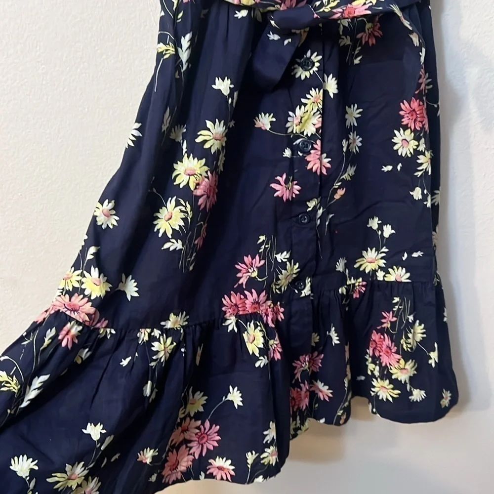 Gap floral dress blue background size 10
